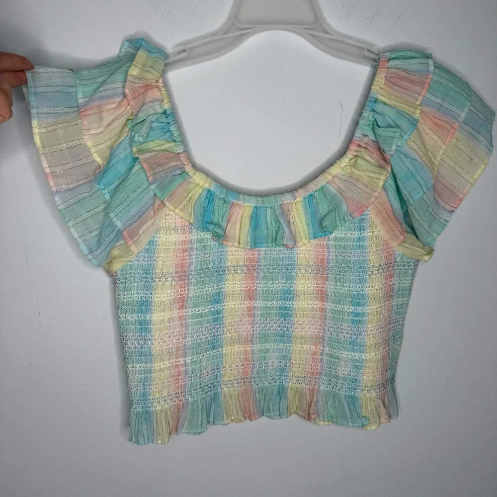 J6 LOVESHACKFANCY Saba Ruffle Crop Top - Picture 7 of 7